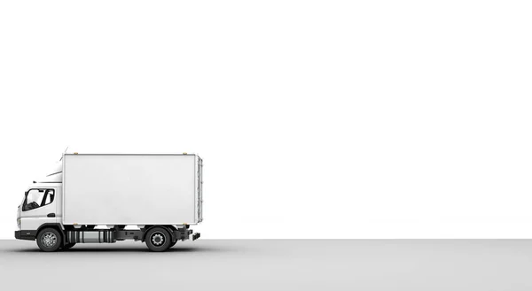 Kargo araba beyaz zemin üzerine