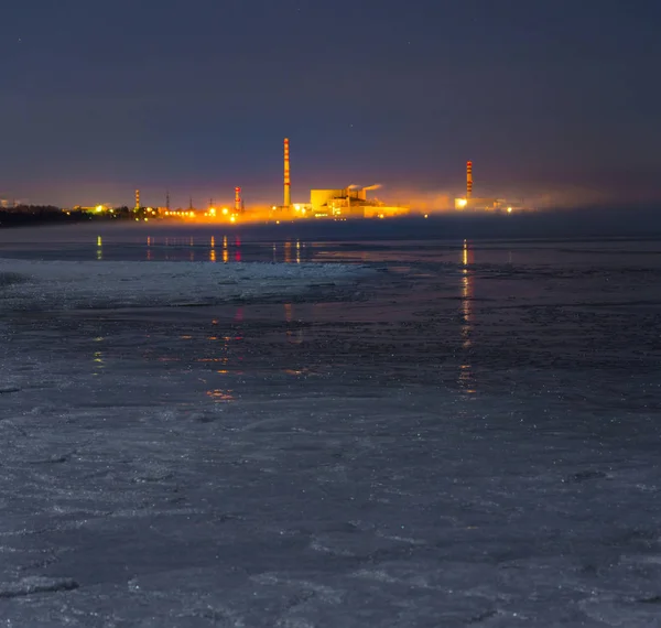 Centrale Nucleare Sulla Costa Regione Leningrado San Pietroburgo Russia — Foto Stock