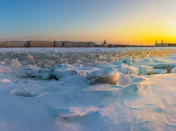 Inverno San Pietroburgo Russia — Foto Stock
