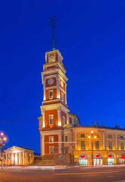 Avond Nevski Prospect Sint Petersburg Rusland — Stockfoto