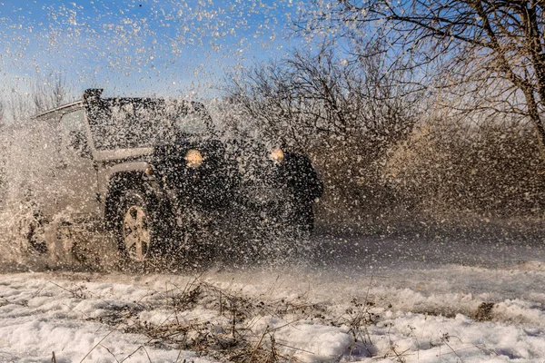 2018 Leningrad Region Karelia Rusko Jeep Wrangler Road Jeep Wrangler — Stock fotografie