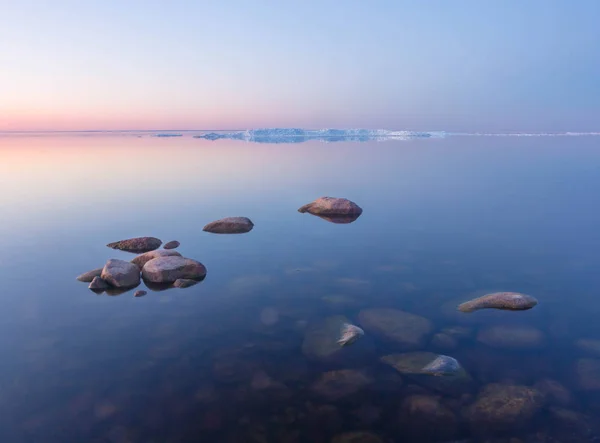 Zonsondergang Golf Van Finland Regio Leningrad Rusland — Stockfoto