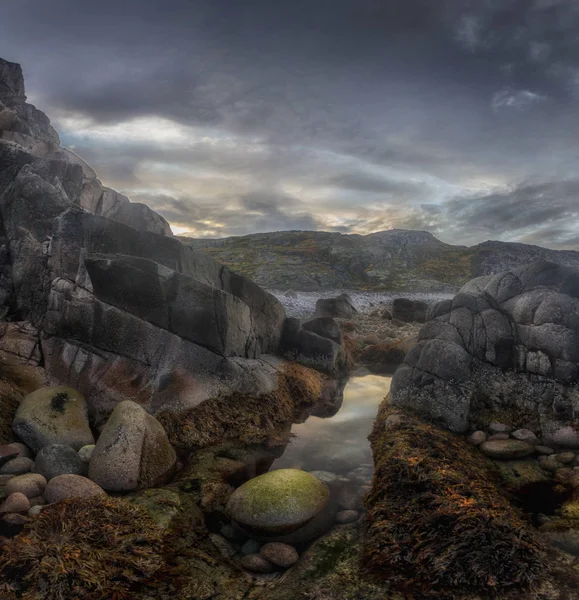 Mer Barents Teriberka Région Mourmansk Russie — Photo