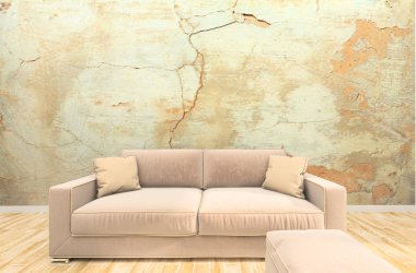 Çatı katı biçimindeki iç mekanın 3d görselleştirmesi