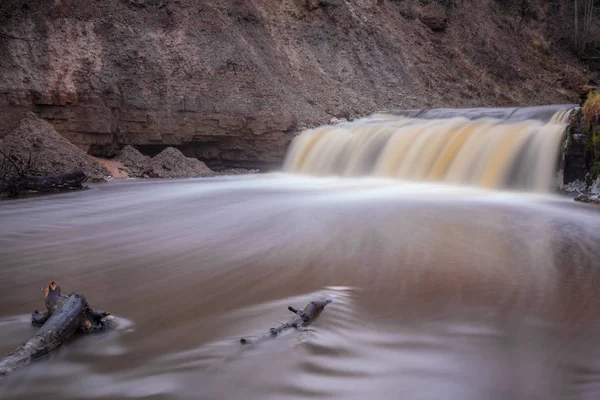 Cachoeira Sablinsky Região Leningrado Rússia — Fotografia de Stock
