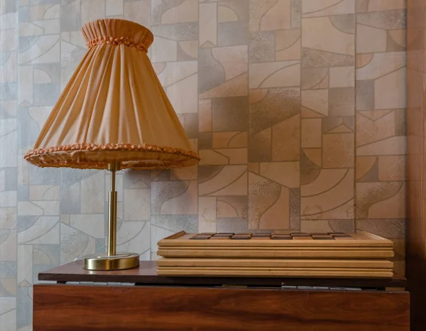 Starožitné Podlahové Lampy Stolní Šachy — Stock fotografie