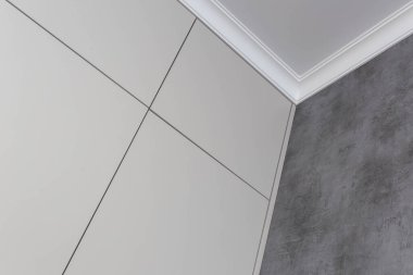 Modern malzemeler iç mekanda. Tarz minimalizminin iç kısmı.