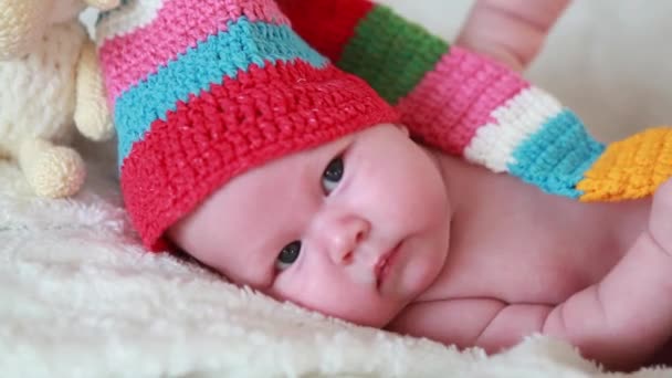 Tvář krásné miminko — Stock video