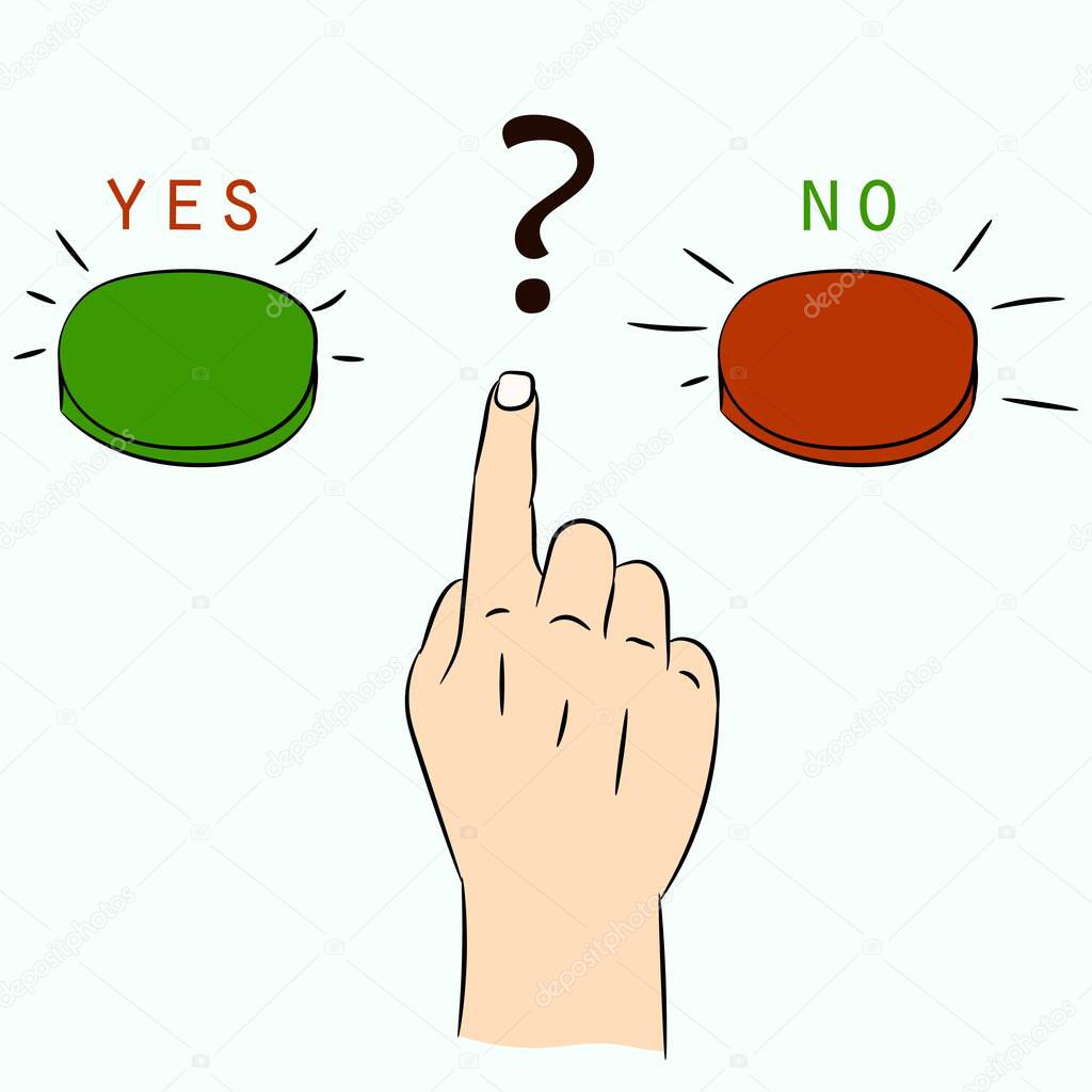 Vector illustration a choice between two options, a vital dilemma, decision making.