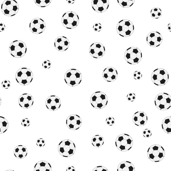 Modèle Sans Couture Avec Des Balles Football Dessin Vectoriel — Image vectorielle