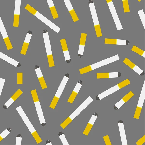 Naadloze Achtergrond Sigaretten Vector Illustratie Plat Ontwerp — Stockvector