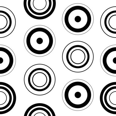 Geometrik şekilli kusursuz karalama arkaplanı, daireler.