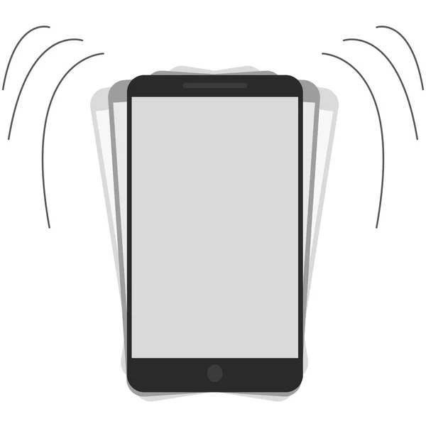Vektorová Grafika Smartphone Zvoní Plochý Design — Stockový vektor