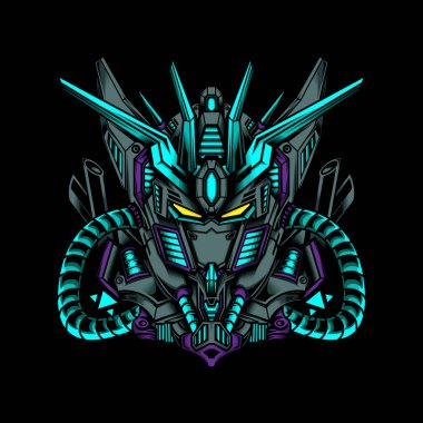 Prime Robot Head Illustration