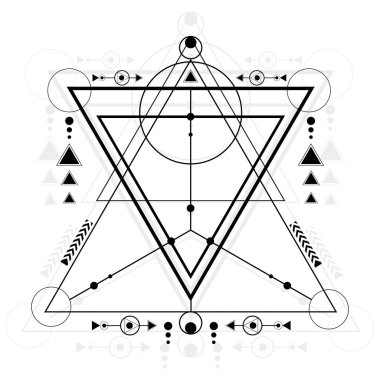 Küçük arka planda modern kutsal geometri, tasarımda, dövme sanatında, logo tasarımında, kurumsal kimlikte, poster veya rozet olarak kullanılabilir.