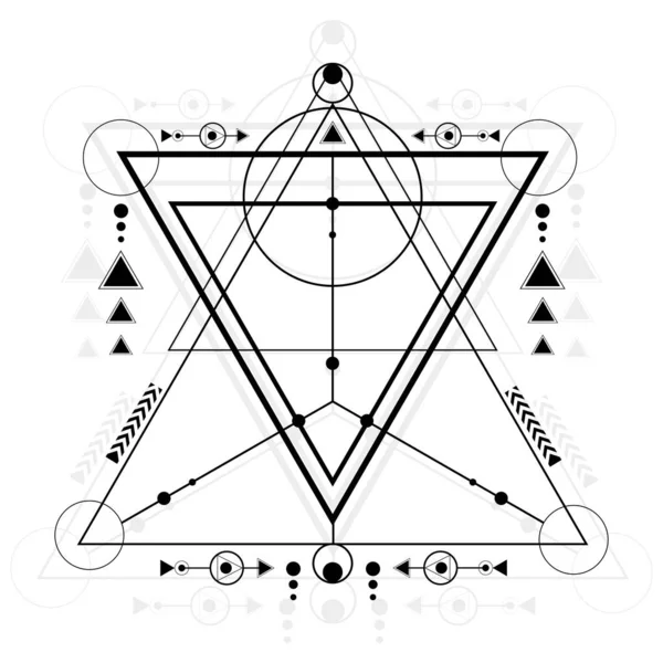 Küçük arka planda modern kutsal geometri, tasarımda, dövme sanatında, logo tasarımında, kurumsal kimlikte, poster veya rozet olarak kullanılabilir.