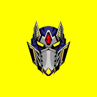 Robot baş illüstrasyon, robot çizimi