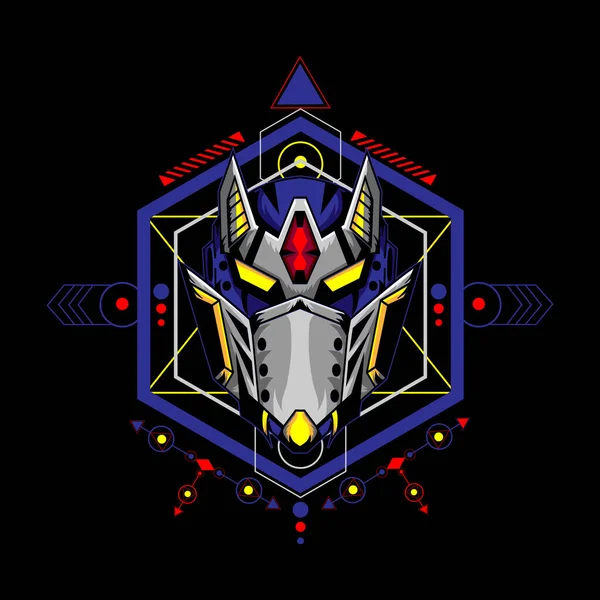 Kutsal geometriyle robot baş vektör çizimi