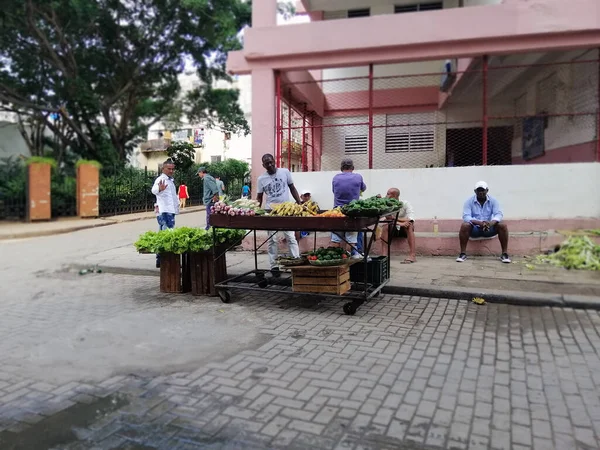 Havana 'da market alışverişi yapmak.