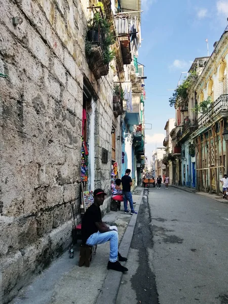 Toute Rue Havane Bordée Entreprises — Photo