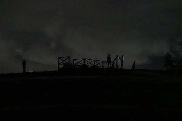 Наслаждаясь Видом Город Гавана Залив Полной Темноте — стоковое фото