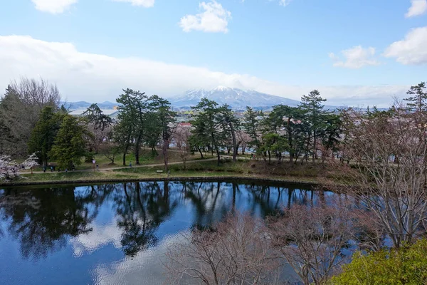 Japonya 'daki Fuji Dağı' ndan kiraz çiçekleri ve nehirler