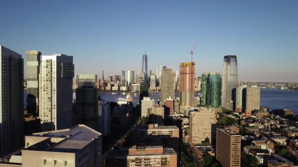 Luchtfoto Van Jersey City Nieuwe Trui — Stockvideo