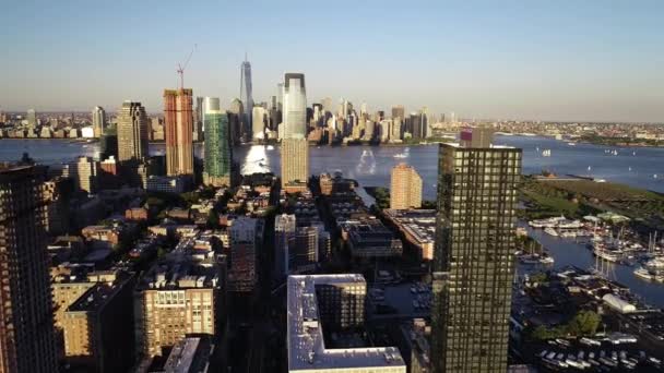 新泽西市的空中拍摄镜头 — 图库视频影像