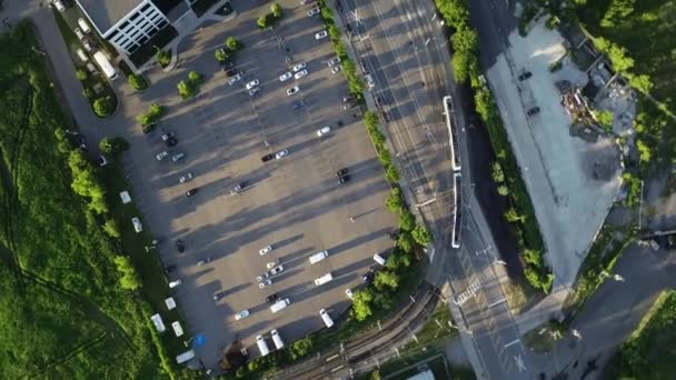 Aerial Footage Jersey City New Jersey — Stock Video