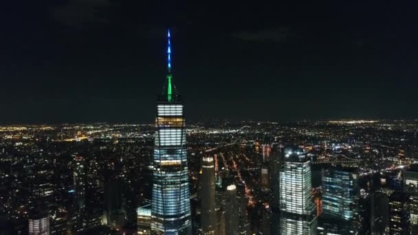 Luftaufnahmen Von Einem World Trade Center New York City — Stockvideo