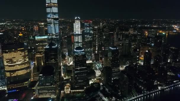 Dünya Ticaret Merkezi New York Hava Görüntüleri — Stok video