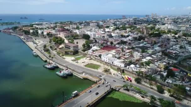 Santo Domingo Dominik Cumhuriyeti Nin Hava Görüntüleri — Stok video