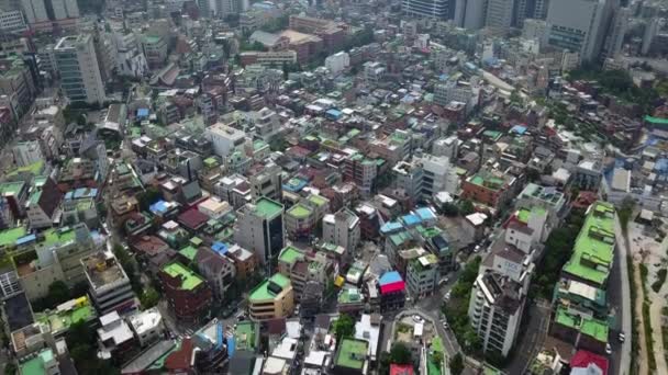 Aérea Cerca Hongdae Seoul Corea Del Sur — Vídeos de Stock