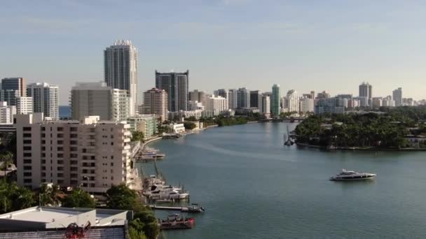 Antena Atlantyku Wysokości Miami Plaży Floryda — Wideo stockowe