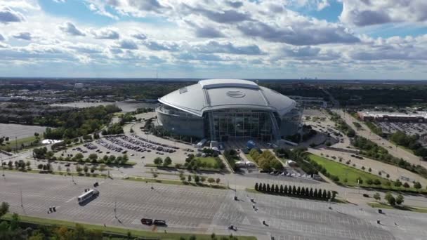 Κεραία Του Συγκροτήματος Att Γήπεδο Στο Άρλινγκτον Τέξας — Αρχείο Βίντεο