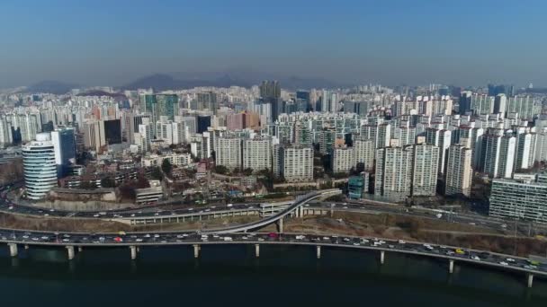 Corea Del Sur Ciudad Aérea — Vídeo de stock