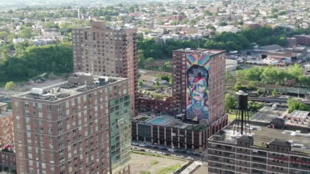 Antenne Van Appartementen Jersey City Nieuwe Trui — Stockvideo