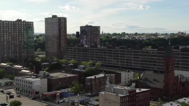 Antenne Van Appartementen Jersey City Nieuwe Trui — Stockvideo