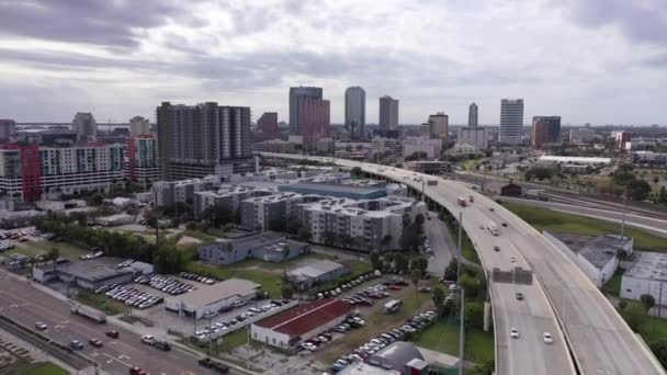 Antenne Der Innenstadt Von Tampa Florida — Stockvideo