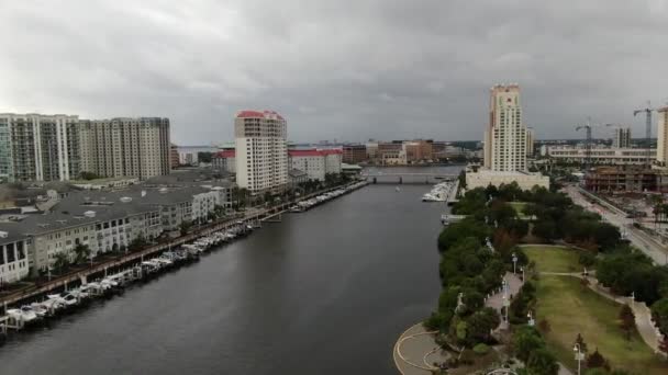 Aerial Downtown Tampa Florida — Stock Video