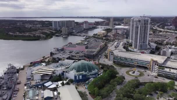 Antena Centro Cidade Tampa Florida — Vídeo de Stock