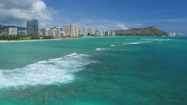 Aerial Honolulu Oahu Hawaii — Stock Video