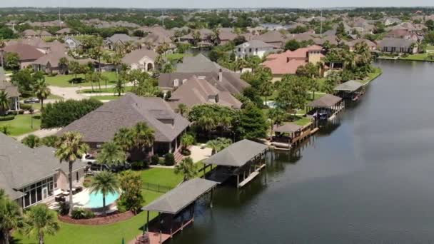 Antena Viviendas Suburbanas Louisiana — Vídeo de stock