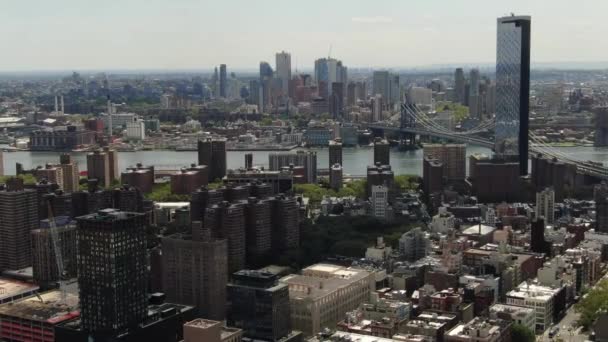 Antena Lado Leste Inferior Manhattan — Vídeo de Stock