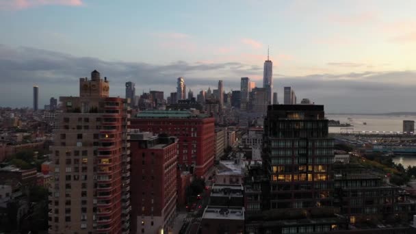 Aérea Del Distrito Embalaje Carne Nyc — Vídeos de Stock