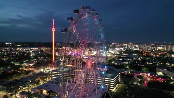 Antenne Van Het Orlando Eye Ferris Wheel Florida — Stockvideo