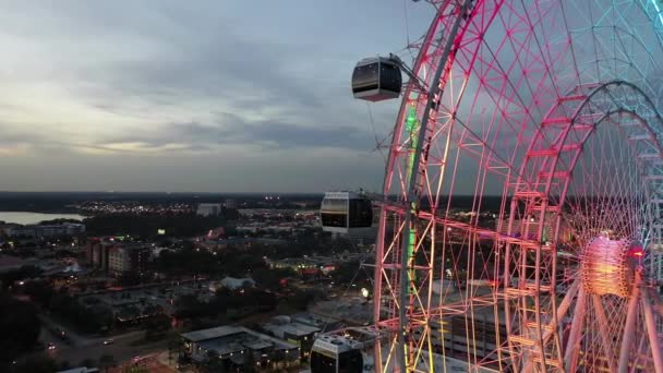 Antenna Dell Occhio Orlando Ruota Panoramica Florida — Video Stock