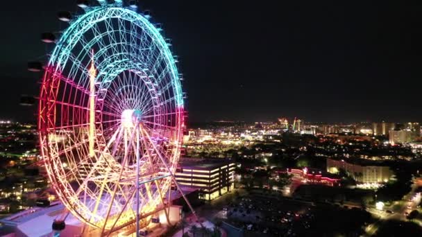 Antena Del Ojo Orlando Hurón Rueda Florida — Vídeo de stock