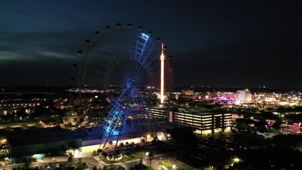 Κεραία Του Orlando Μάτι Ferris Τροχό Florida — Αρχείο Βίντεο