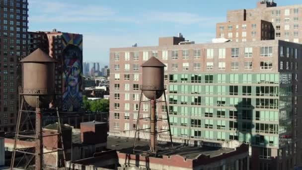 Antenne Der Schlagbäume Jersey City Neues Trikot — Stockvideo